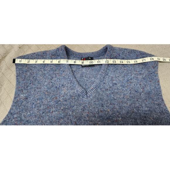 VTG Robert Bruce Wool Blend Blue Multi Color   Cardigan Sleeveless Vest  Mens XL - Picture 4 of 8